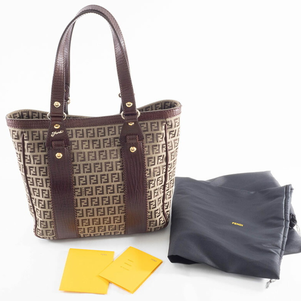 Fendi Zucca Tote Bag in Beige Zucchino RUGATO 8BH161 - Picture 11 of 16